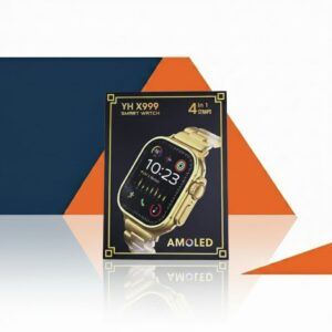 ساعة-YH X999 SmartWatch Gold Edition - AMOLED Display (4-in-1 Straps).